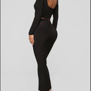 Fashion Nova So Slinky Skirt and Top SET Size: XL Black